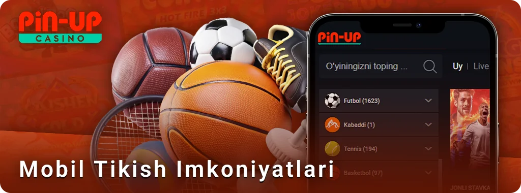 Pun Up O'zbekiston ilovasida sport tikish seksiyasi